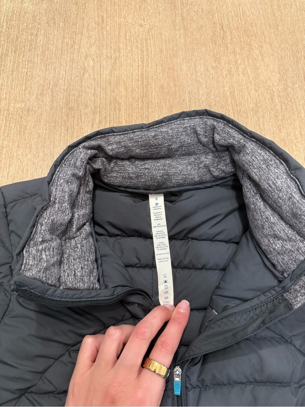 lululemon athletica Black Quilted Hybrid Puffer Jacket - Picture 3 of 4